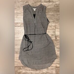 H&M Black and White Geometric Mini Dress